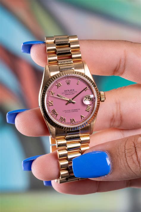 rolex watches pink|rolex watch pink face.